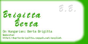 brigitta berta business card